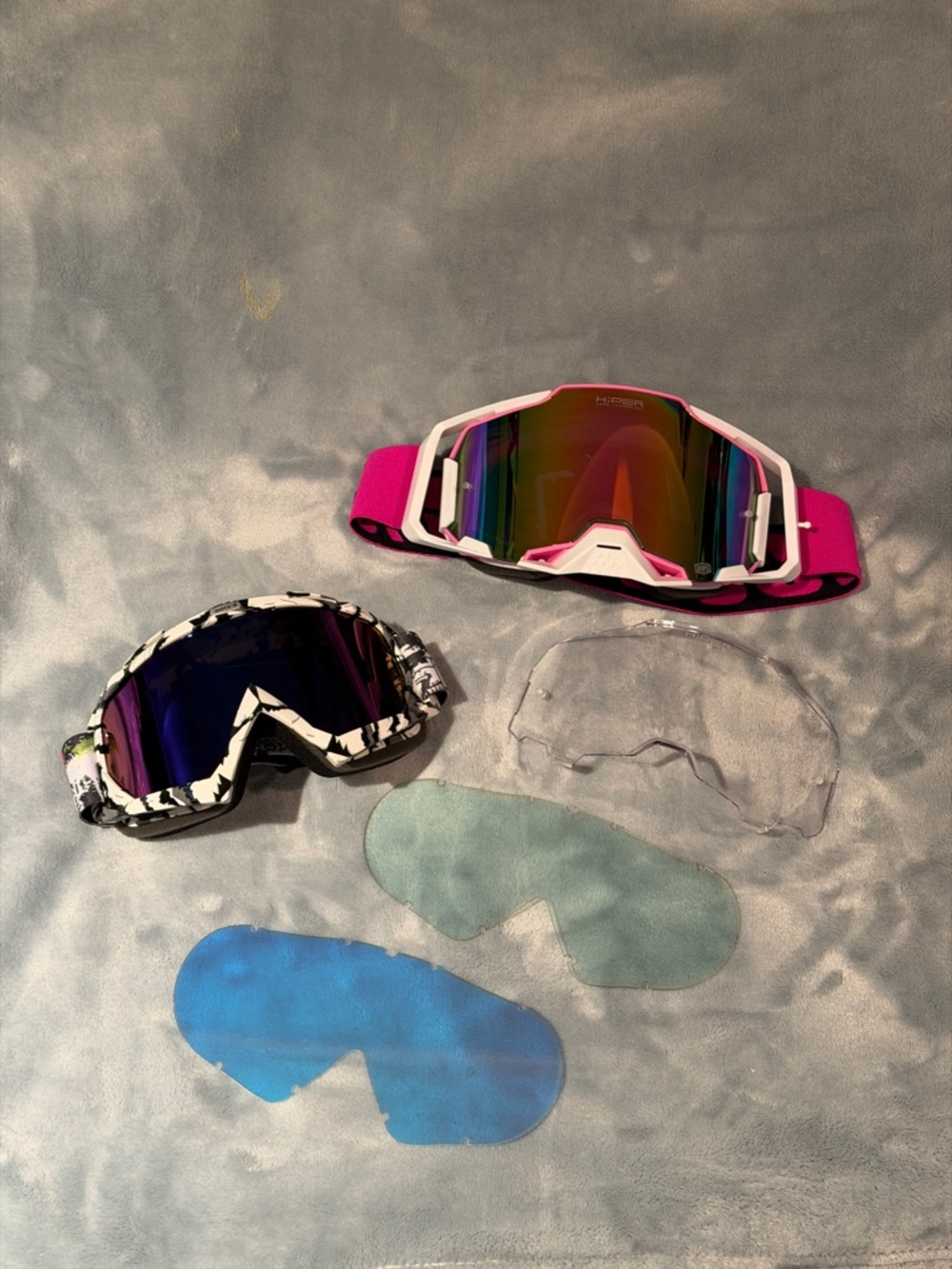 2 goggles  rider glasses for dirt bike